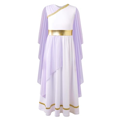 Loodgao Kinder Mädchen Römische Griechische Toga Kleid Elegant Prinzessin Robe Maxi Lang Partykleid Farbblock Abendkleider Cocktailkleider Lavendel 158-164 Loodgao Kinder Mädchen Römische Griechische Toga Kleid Elegant Prinzessin Robe Maxi Lang Partykleid Farbblock Abendkleider Cocktailkleider Lavendel 158-164 von Loodgao