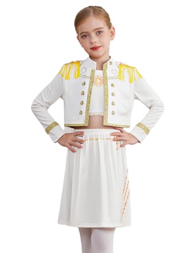 Loodgao Mädchen Elegant Blazer Langarm Open Front Anzug Jacke mit Crop Top und Shorts Sommer Modern Jazz Kleidung Set Bühne Party Outfits Typ A 128-134 Loodgao Mädchen Elegant Blazer Langarm Open Front Anzug Jacke mit Crop Top und Shorts Sommer Modern Jazz Kleidung Set Bühne Party Outfits Typ A 128-134 von Loodgao