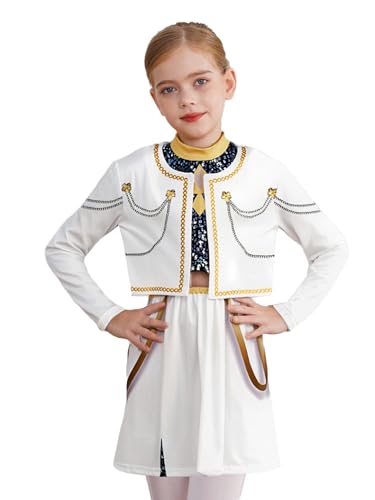 Loodgao Mädchen Elegant Blazer Langarm Open Front Anzug Jacke mit Crop Top und Shorts Sommer Modern Jazz Kleidung Set Bühne Party Outfits Typ C 104-110 Loodgao Mädchen Elegant Blazer Langarm Open Front Anzug Jacke mit Crop Top und Shorts Sommer Modern Jazz Kleidung Set Bühne Party Outfits Typ C 104-110 von Loodgao