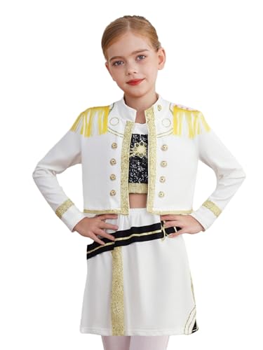 Loodgao Mädchen Elegant Blazer Langarm Open Front Anzug Jacke mit Crop Top und Shorts Sommer Modern Jazz Kleidung Set Bühne Party Outfits Typ D 134-140 Loodgao Mädchen Elegant Blazer Langarm Open Front Anzug Jacke mit Crop Top und Shorts Sommer Modern Jazz Kleidung Set Bühne Party Outfits Typ D 134-140 von Loodgao