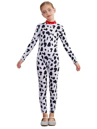 Loodgao Mädchen Kuh Kostüm Tier Print Ganzkörperanzug Langarm Jumpsuit Overall mit Schwanz Fasching Karneval Verkleidung Weiß Schwarz 98-104 Loodgao Mädchen Kuh Kostüm Tier Print Ganzkörperanzug Langarm Jumpsuit Overall mit Schwanz Fasching Karneval Verkleidung Weiß Schwarz 98-104 von Loodgao