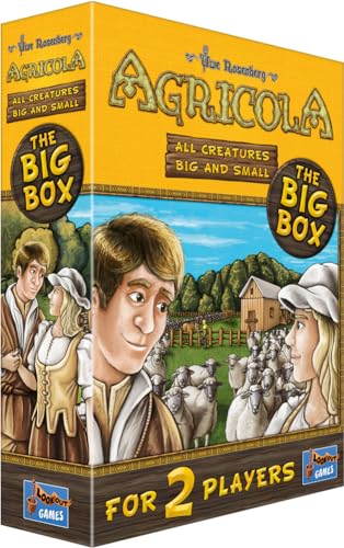 Lookout, Agricola – Die Bauern und das liebe Vieh Big Box, Grundspiel + Erweiterung, Familienspiel, Brettspiel, 2 Spieler, Ab 10+ Jahren, 30 Minuten, Deutsch von Lookout