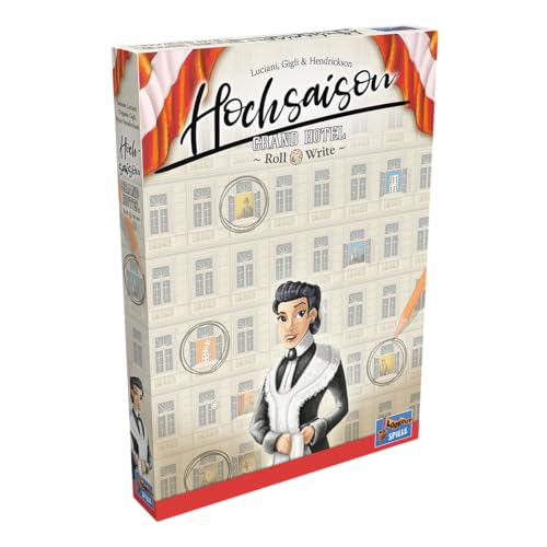 Lookout, Hochsaison: Grand Hotel Roll & Write, Kennerspiel, Würfelspiel, 2-4 Spieler, Ab 12+ Jahren, 45 Minuten, Deutsch von Lookout