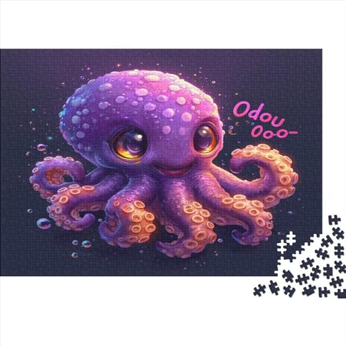 Dazzling Octopus Puzzle Kit Lernspiel Holzspielzeug Einzigartiges Geschenk Moderne Wohnkultur Colourful Sea Creatures Puzzles 1000 Teile Herausforderung Spielzeug Für Erwachsene Kinder 1000pcs (75x5 von Loommgger