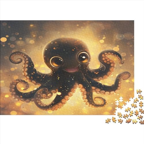 Dazzling Octopus Puzzle Kit Lernspiel Holzspielzeug Einzigartiges Geschenk Moderne Wohnkultur Colourful Sea Creatures Puzzles 1000 Teile Herausforderung Spielzeug Für Erwachsene Kinder 1000pcs (75x5 von Loommgger