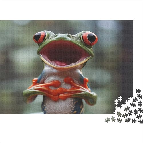 Frogs of Puzzle Kit Lernspiel Holzspielzeug Einzigartiges Geschenk Moderne Wohnkultur Tropical Fauna Puzzles 1000 Teile Herausforderung Spielzeug Für Erwachsene Kinder 1000pcs (75x50c von Loommgger