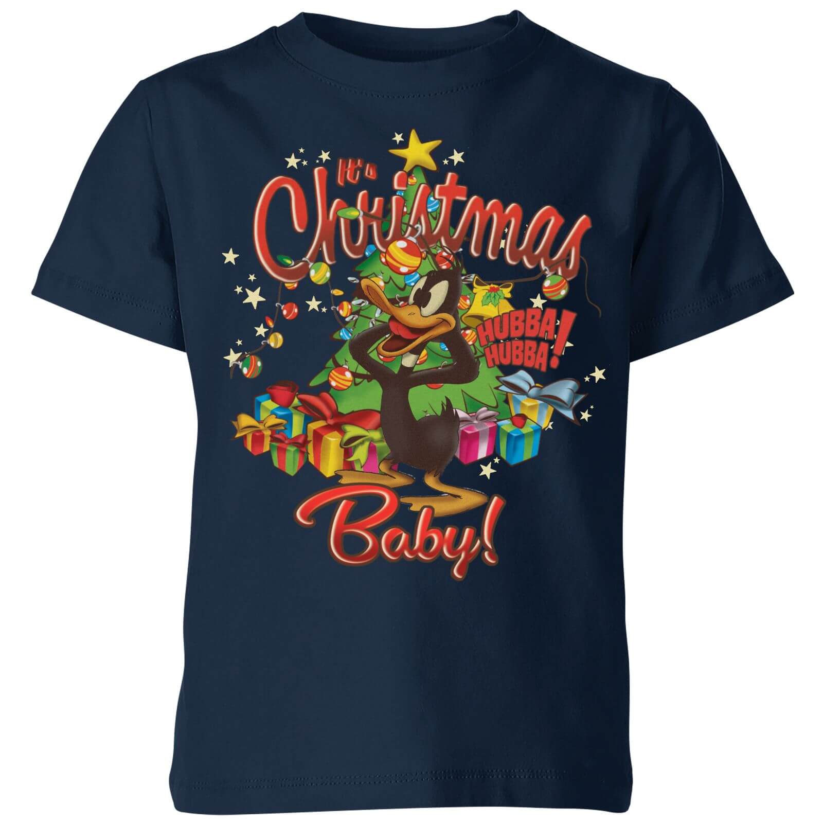 Looney Tunes Its Christmas Baby Kinder Christmas T-Shirt - Navy Blau - 11-12 Jahre von Looney Tunes