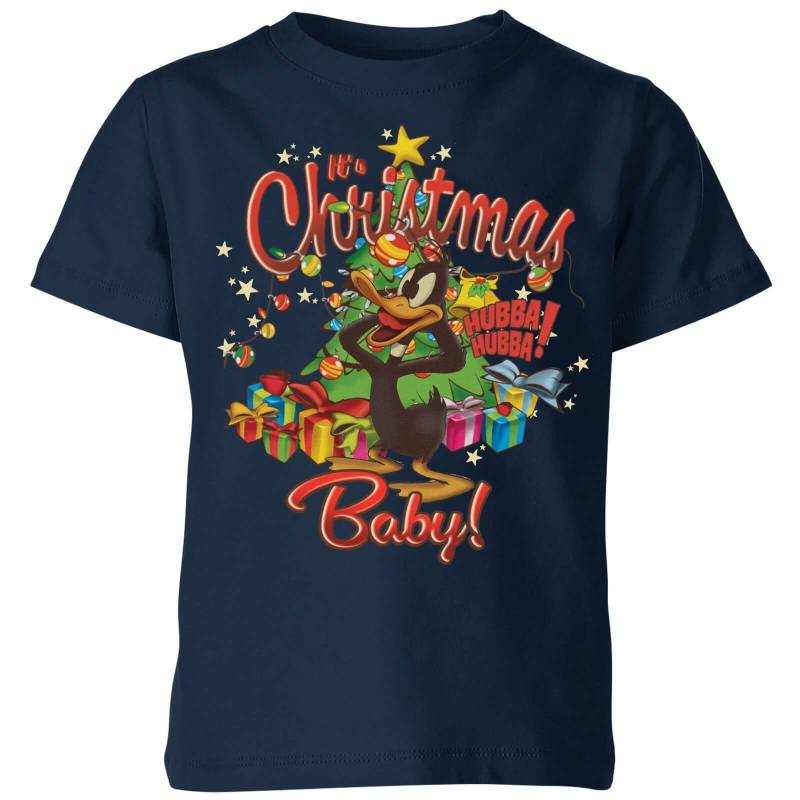 Looney Tunes Its Christmas Baby Kinder Christmas T-Shirt - Navy Blau - 5-6 Jahre von Looney Tunes