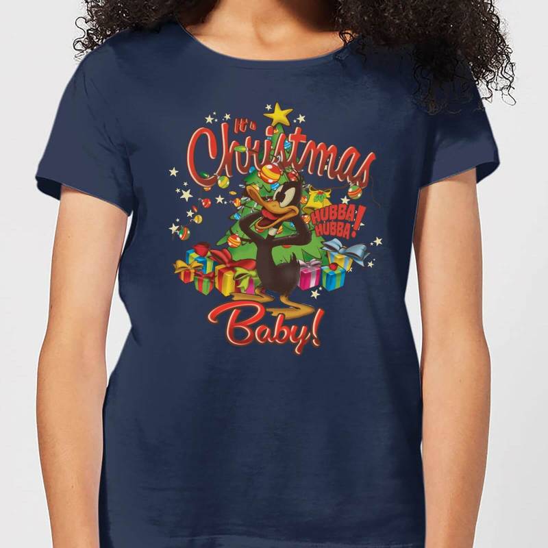 Looney Tunes Its Christmas Baby Damen Christmas T-Shirt - Navy Blau - L von Looney Tunes