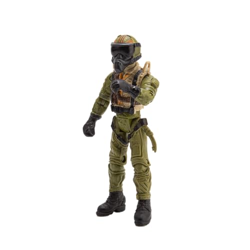 LootPop 1/18-Skala 3,75-Zoll (ca. 9,5 cm) Gelenkbeweglicher Kampfpilotenmodell,Sehr detaillierter sammlerwertiger Actionfigurensatz, Passt in Panzer und RC-Helikopter,Ausstellungsmodell für erwachsene von LootPop
