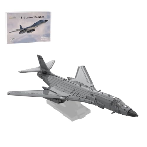 LootPop 1/35 Maßstab B-1 Lancer Bomber Baustein-Set – Militärflugzeugmodell-Kit mit 8365 Teilen für Erwachsene und Jugendliche, kompatible Bausteine, sammelbares Schauobjekt für Flugzeugfans von LootPop