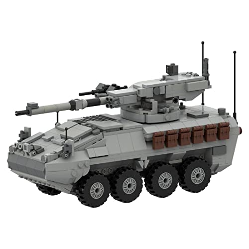 LootPop Armee Panzer Bausteine Set - MOC-60244 M1128 Stryker MGS Militärmodell-Baugesteinsatz - 767 PC kompakte Bausteine - Geschenk für Militärbegeisterte und Erwachsene von LootPop