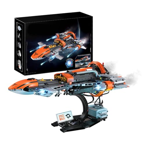 LootPop Black Hole Raumschiff Bausatz – 764 Teile Sci-Fi Weltraum-Modell mit Blauer Beleuchtung, Aufklebern & Schlüsselschalter – Kreatives Technikset & Vatertagsgeschenk von LootPop