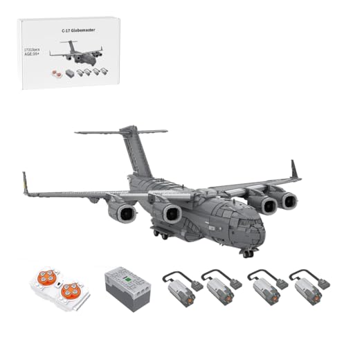 LootPop C-17 Globemaster Militärflugzeug MOC Baustein-Set – 17313 Teile – Dynamische Version – Großes unmontiertes Flugzeugmodell für Erwachsene & Technikfans von LootPop
