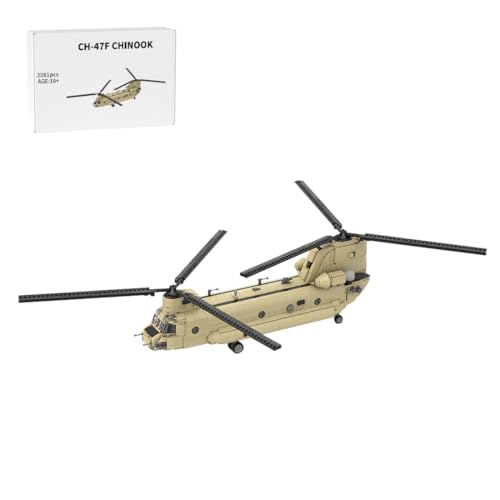 LootPop CH-47F Chinook Helikopter Bausatz im Maßstab 1:35, MOC-217684 US-Armee Schwerlast-Transporthubschrauber in Khaki, Mit Doppeltrotoren & Öffnungstüren, 2061 Teile Modell für Erwachsene LootPop CH-47F Chinook Helikopter Bausatz im Maßstab 1:35, MOC-217684 US-Armee Schwerlast-Transporthubschrauber in Khaki, Mit Doppeltrotoren & Öffnungstüren, 2061 Teile Modell für Erwachsene von LootPop