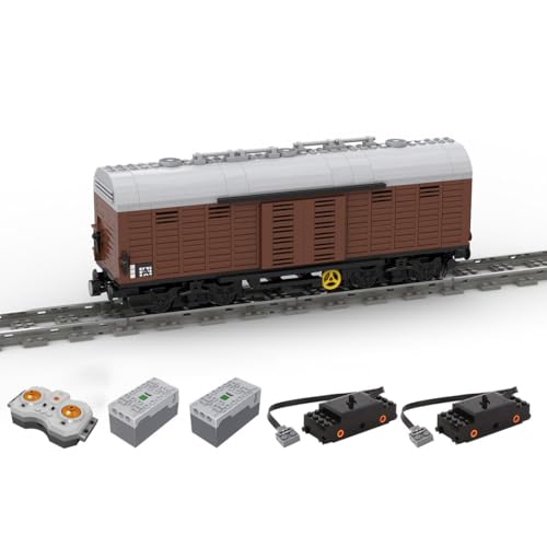 LootPop Elektrischer Modellbahn-Bausatz, MOC-119576 Ghost Travel Train-Modell, Bausteinset zum Selberbauen, Geschenk für Erwachsene(Geschwindigkeitsregelung, dynamische Version/873 Teile) von LootPop