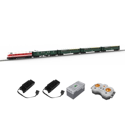 LootPop Elektrischer Modellbahn-Bausatz BR118 mit 4 Wagen – Premium Straßenbahn-Set für Erwachsene (Dynamic-Version mit Geschwindigkeitsregelung / 4696 Teile) von LootPop