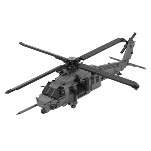 LootPop HH-60G Pave Hawk Helikopter Baustein-Set – 1431 Teile Militärischer Bausatz für Jugendliche & Erwachsene, Detailliertes Modellspielzeug mit authentischen Funktionen Dunkelgrau von LootPop