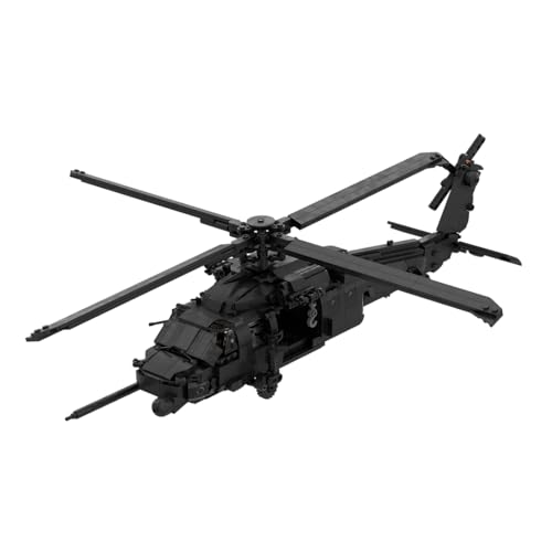 LootPop HH-60G Pave Hawk Helikopter Baustein-Set – 1431 Teile Militärischer Bausatz für Jugendliche & Erwachsene, Detailliertes Modellspielzeug mit authentischen Funktionen Schwarz von LootPop