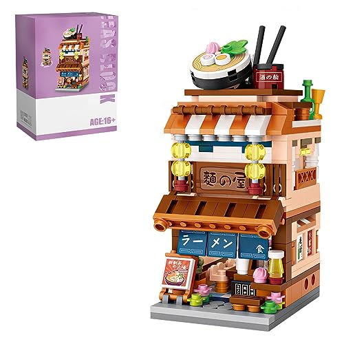 LootPop Japanisches Straßenszenen-Bausteinset - Ramen-Laden in der MOC-Anime-Stil-Granularen kreativen Japanischen Straßenszenen-Serie, pädagogisches STEM-Baustein-Spielzeug-Set, 412 Teile von LootPop