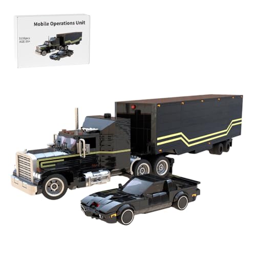 LootPop LKW-Bausatz, MOC-216375 Mobile Operations Unit Bausteinset, EIN LKW mit zu öffnenden Türen, der Platz für EIN kleines Auto bietet, und eine Kommandolounge im Inneren (3106 Teile) von LootPop