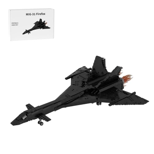 LootPop MIG-31 Firefox nicht aufgebautes Modellsatz – Sowjetischer supersonischer Jäger. MOC-Baustein-Set mit 1654 Teilen von LootPop