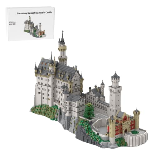 LootPop MOC-123380 Deutschland Schloss Neuschwanstein Modellbaustein-Set, Hochrestaurierte Großbausteine für die Erwachsenensammlung, Kompatibel mit großen Marken, 57602 Teile von LootPop