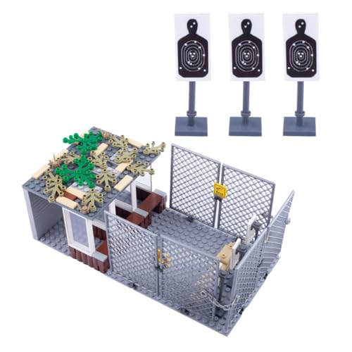 LootPop Militärische Szenen-Serie von Bausteinenmodelle, Modell der Militärbasis Schießplatz Baukunst, B13-33 Bausteinset mit 3 Zielscheibenfiguren, 2 Toren & Sandsäcken LootPop Militärische Szenen-Serie von Bausteinenmodelle, Modell der Militärbasis Schießplatz Baukunst, B13-33 Bausteinset mit 3 Zielscheibenfiguren, 2 Toren & Sandsäcken von LootPop
