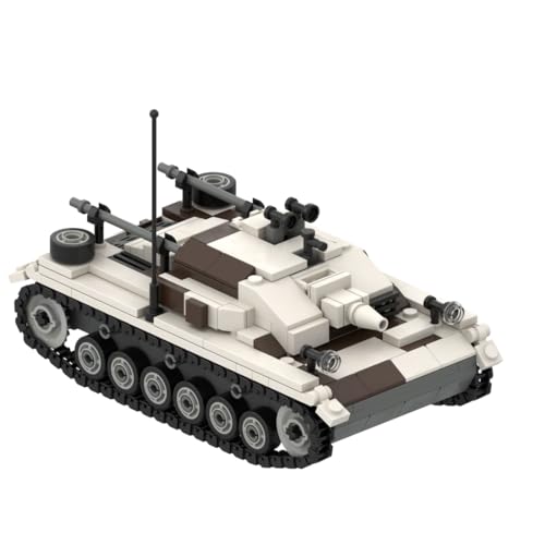 LootPop Militärischer Panzer-Bausteinmodell 370 Teile -E-Type Assault Gun No. 3 Military MOC Model DIY Assembly Building Blocks Set - DIY Panzermodell zum Bauen für Sammler & Erwachsene von LootPop