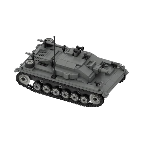 LootPop Militärischer Panzer-Bausteinmodell 370 Teile - E-Type III Assault Cannon Military Assembly MOC Model Building Blocks Set 370PCS - DIY Panzermodell zum Bauen für Sammler & Erwachsene von LootPop