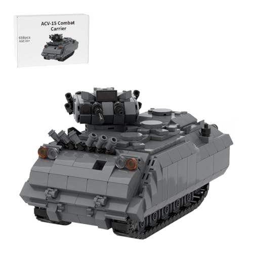 LootPop Militärisches Experten-Raupenfahrzeugmodell, Nicht Zusammengebautes Amerikanisches Gepanzertes Kampffahrzeug-Bausteinset, 698-Teiliges Geschenk für Militärfans LootPop Militärisches Experten-Raupenfahrzeugmodell, Nicht Zusammengebautes Amerikanisches Gepanzertes Kampffahrzeug-Bausteinset, 698-Teiliges Geschenk für Militärfans von LootPop