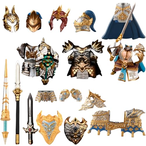 LootPop Mini Ritter Figuren Rüstungs Zubehör, kompatibel mit Klemmbausteinen – hochwertige Schilde, Helme, Rüstungen und Schwerter für kreative Bauprojekte und Sammlungen, 23 Teiliges LootPop Mini Ritter Figuren Rüstungs Zubehör, kompatibel mit Klemmbausteinen – hochwertige Schilde, Helme, Rüstungen und Schwerter für kreative Bauprojekte und Sammlungen, 23 Teiliges von LootPop