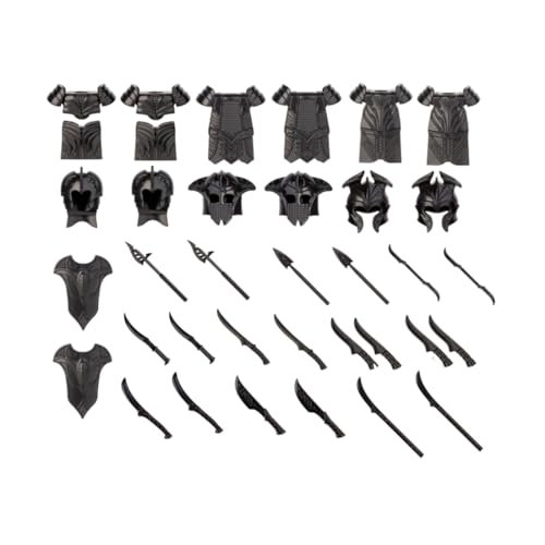 LootPop Mini Ritter Figuren Rüstungs Zubehör inklusive Helm, Rüstung, Waffen, im Stil der Mittelalterlichen Römer und Griechen, Kompatibel mit Bestehenden Marken-Figuren, 36 Teile von LootPop