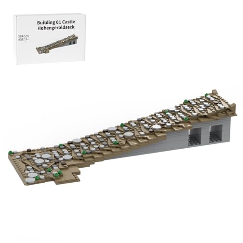 LootPop Mittelalterliche Burg Klemmbausteine Bausatz, MOC-206447 Gebäude 01 Burg Hohengeroldseck - Weg zwischen den Toren Baustein-Set für MOC-207737 Burg Hohengeroldseck (384Teile) von LootPop