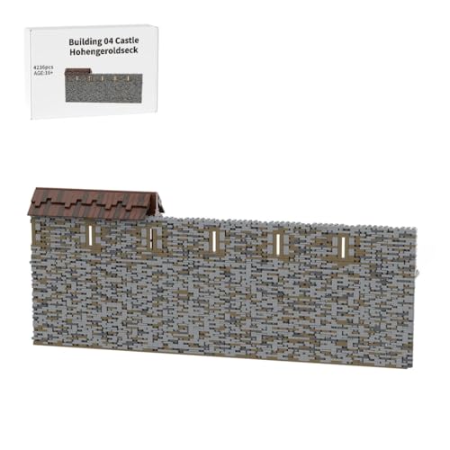LootPop Mittelalterliche Burg Klemmbausteine Bausatz, MOC-206490 Gebäude 04 Burg Hohengeroldseck – Burgmauer-Baustein-Set für MOC-207737 Burg Hohengeroldseck (4236Teile) von LootPop