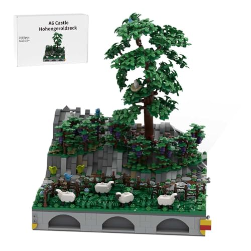 LootPop Mittelalterliche Burg Klemmbausteine Bausatz, MOC-207707 A6 Burg Hohengeroldseck - Landschaft, Weinreben Schafweide für MOC-207737 Burg Hohengeroldseck (1665STÜCK) von LootPop