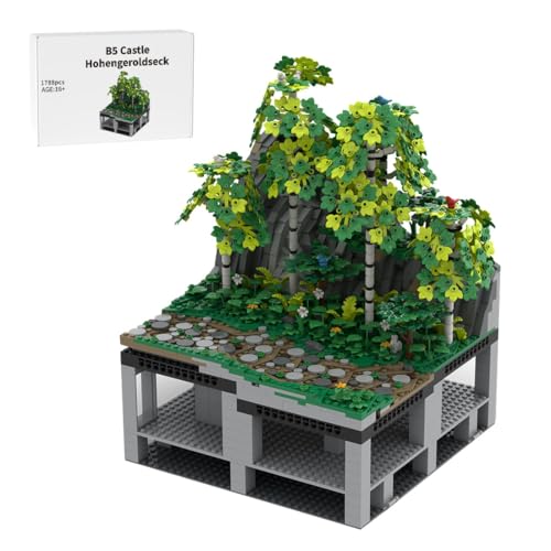 LootPop Mittelalterliche Burg Klemmbausteine Bausatz, MOC-207822 B5 Burg Hohengeroldseck - Landschaft mit Birken Baustein-Set für MOC-207737 Burg Hohengeroldseck (1788Teile) von LootPop