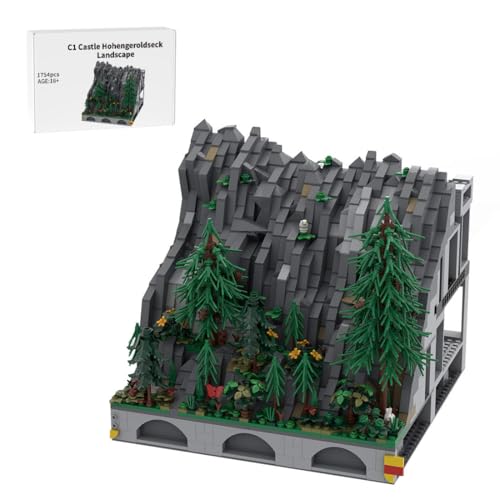 LootPop Mittelalterliche Burg Klemmbausteine Bausatz, MOC-207945 C1 Burg Hohengeroldseck - Landschaftsbaustein-Set für MOC-207737 Burg Hohengeroldseck (1754Teile) von LootPop