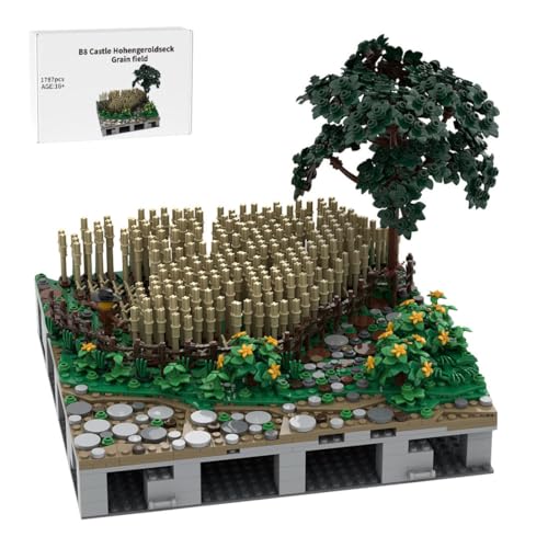 LootPop Mittelalterliche Burg Klemmbausteine Bausatz, MOC-208020 B8 Burg Hohengeroldseck - Getreidefeld Bausteine Set für MOC-207737 Burg Hohengeroldseck (1787Teile) von LootPop