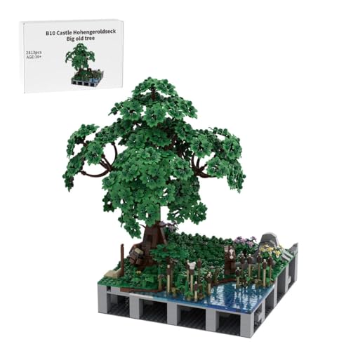LootPop Mittelalterliche Burg Klemmbausteine Bausatz, MOC-208024 B10 Burg Hohengeroldseck - Großer Alter Baum am See Baustein-Set für MOC-207737 Burg Hohengeroldseck (2813Teile) von LootPop