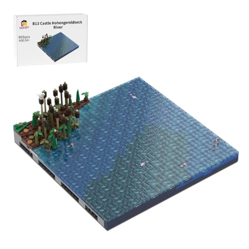 LootPop Mittelalterliche Burg Klemmbausteine Bausatz, MOC-208032 B13 Burg Hohengeroldseck - Flussbaustein-Set für MOC-207737 Burg Hohengeroldseck (865Teile) von LootPop