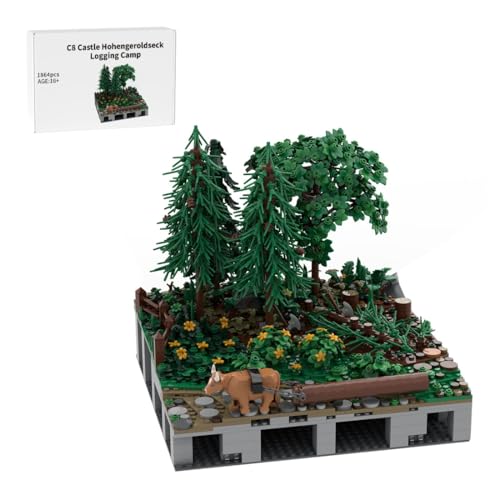 LootPop Mittelalterliche Burg Klemmbausteine Bausatz, MOC-208071 C8 Burg Hohengeroldseck - Holzfällerlager Baustein-Set für MOC-207737 Burg Hohengeroldseck (1864Teile) von LootPop