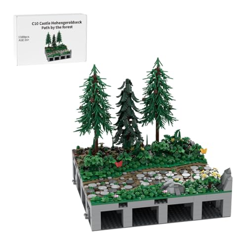 LootPop Mittelalterliche Burg Klemmbausteine Bausatz, MOC-208074 C10 Burg Hohengeroldseck - Weg durch die Waldruine Baustein-Set für MOC-207737 Burg Hohengeroldseck (1388Teile) von LootPop