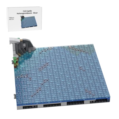 LootPop Mittelalterliche Burg Klemmbausteine Bausatz, MOC-208080 C13 Burg Hohengeroldseck - Flussbaustein-Set für MOC-207737 Burg Hohengeroldseck (788Teile) von LootPop