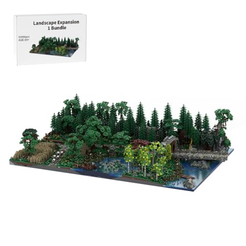 LootPop Mittelalterliche Burg Klemmbausteine Bausatz,MOC-208147 Landschaftserweiterung 1 Bundle Bausteine Set für MOC-207737 Burg Hohengeroldseck (50996Teile) von LootPop