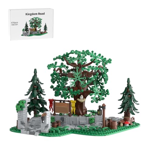 LootPop Modulares Wand- und Baumszenenmodell, MOC-217847 Mittelalterliches Königreich Straßenszenen-Bausteinset, Geeignet für die Verwendung mit jedem Mittelalterszenen-Bausatz (676 Teile) von LootPop