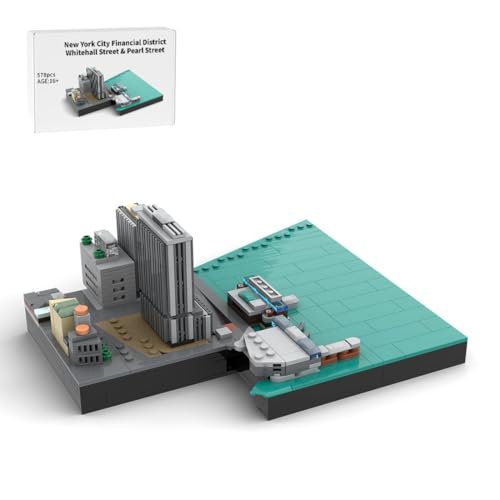 LootPop Neues World Trade Center-Bausteinset, MOC-221106 New Yorker Finanzviertel, Modulare Architektur-Wahrzeichenserie, DIY-MOC-Ausstellungsmodell und Geschenk für Erwachsene (578Teile) von LootPop