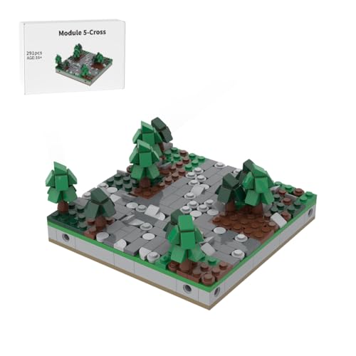 LootPop Sandbox-Baumumgebungen Konstruktionsmodell, Miniatur deko, MOC-183062 Miniatur-Sandkasten aus dem Zweiten Weltkrieg – Modul 5 – Kreuzmodell (291 Teile) von LootPop
