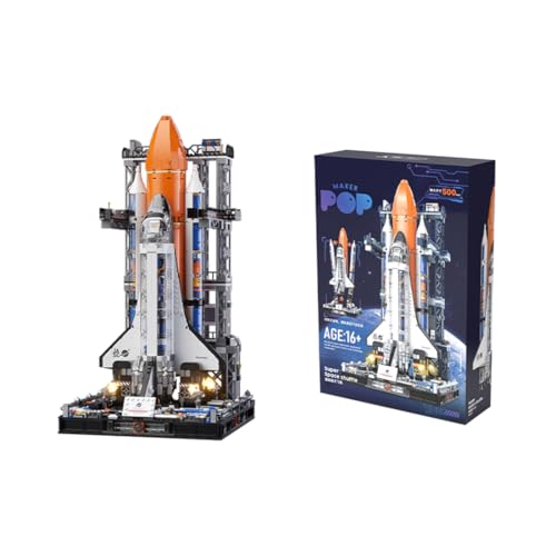 LootPop Space Shuttle Bausteinset – 2200+ Teile Weltraumrakete mit Startrampe & transparenter Struktur – Modellbausatz für Erwachsene, Technikfans & als Vatertagsgeschenk LootPop Space Shuttle Bausteinset – 2200+ Teile Weltraumrakete mit Startrampe & transparenter Struktur – Modellbausatz für Erwachsene, Technikfans & als Vatertagsgeschenk von LootPop