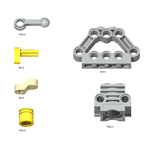 LootPop Technik Ersatzteile Set-Bausatz für kleine Ingenieure: Kurbelwelle & Pleuelstangen-Modell 67 Teile zufällige Farben, in Beutel verpackt von LootPop